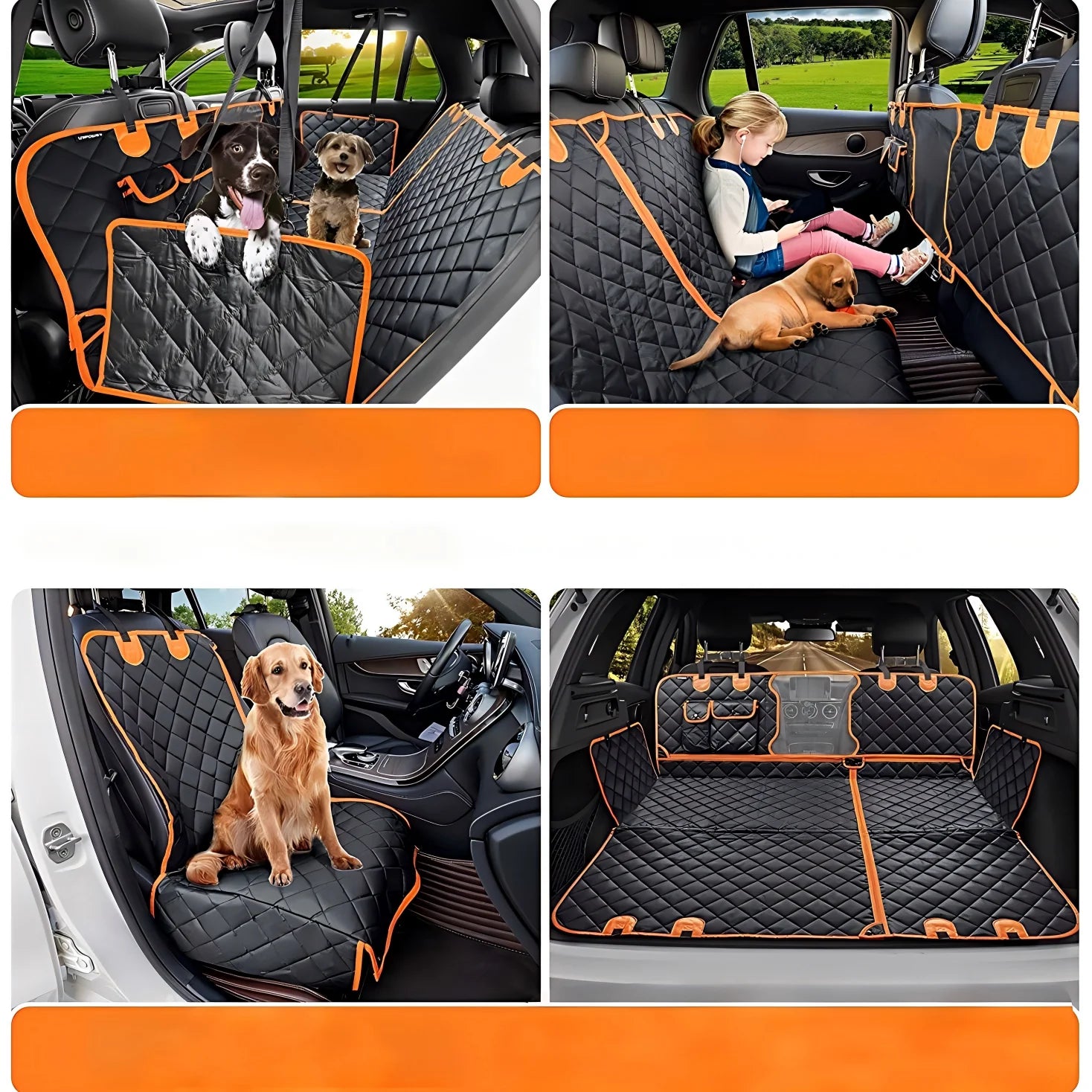 Waterproof Dog Car Seat Cover Hammock Nonslip Back Seat Protector by S And B Enterprise