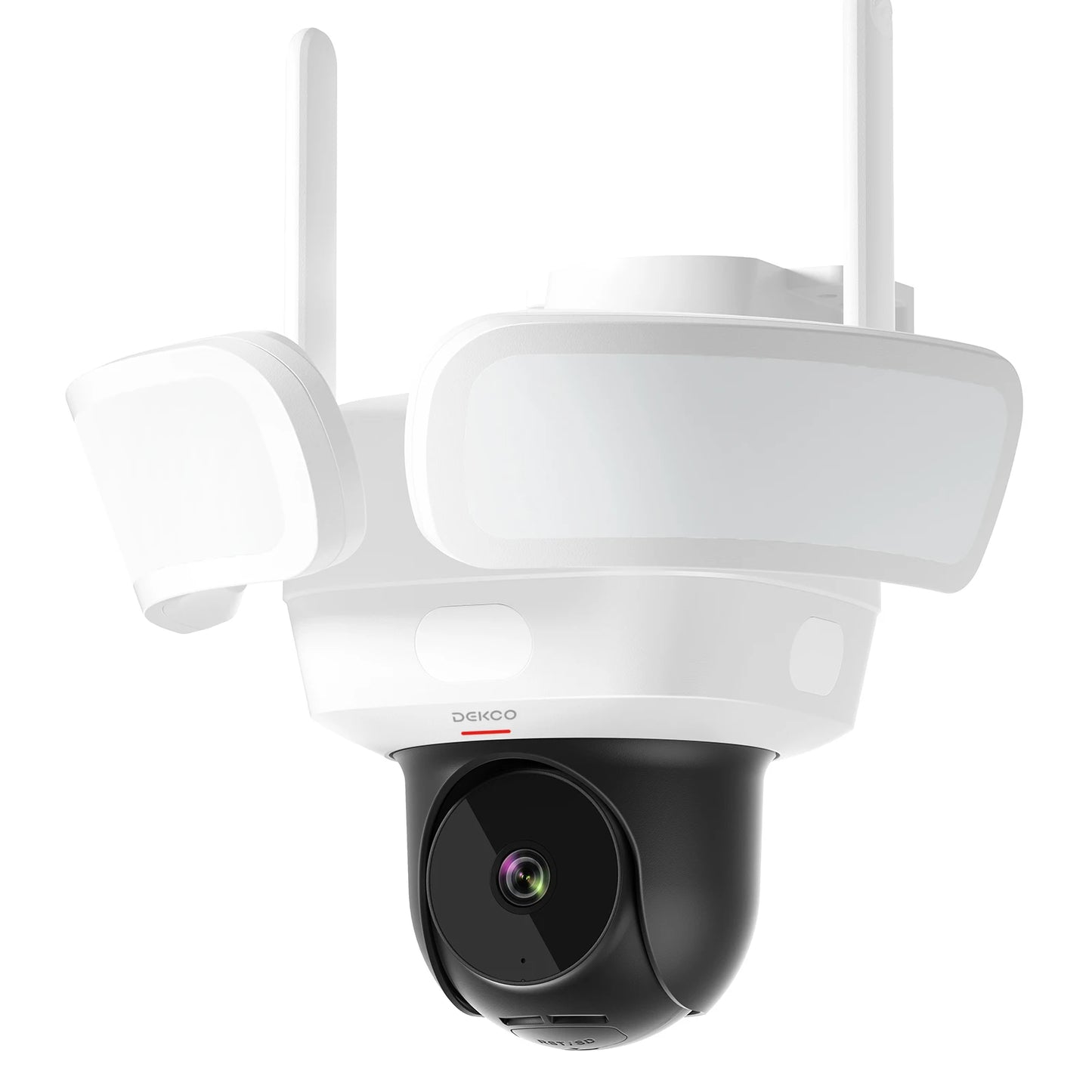 DEKCO 3K UHD WiFi Floodlight Camera Outdoor 360 View Night Vision Two Way Audio