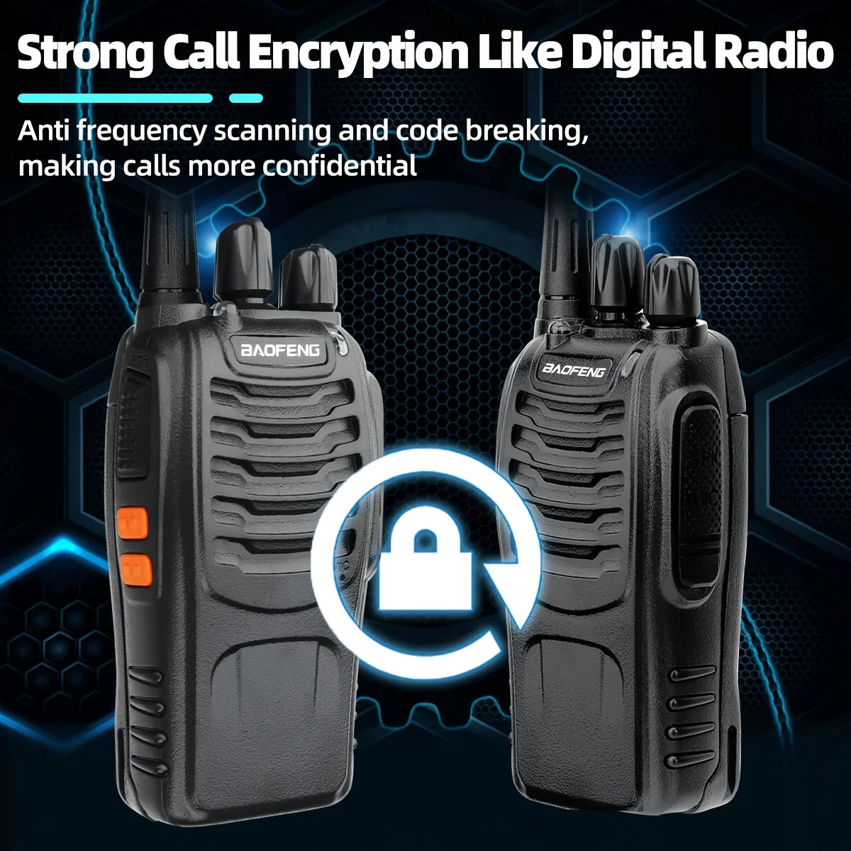 Baofeng Long Range Walkie Talkies for Adults with Earpieces, 16 Channel Rechargeable Handheld Two Way Radio Walky Talky with Flashlight VOX for Adventure Family Camping Hiking Skiing Cruise by S And B Enterprise