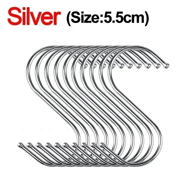 Stainless Steel S Hooks For Kitchen And Butcher Shop Use