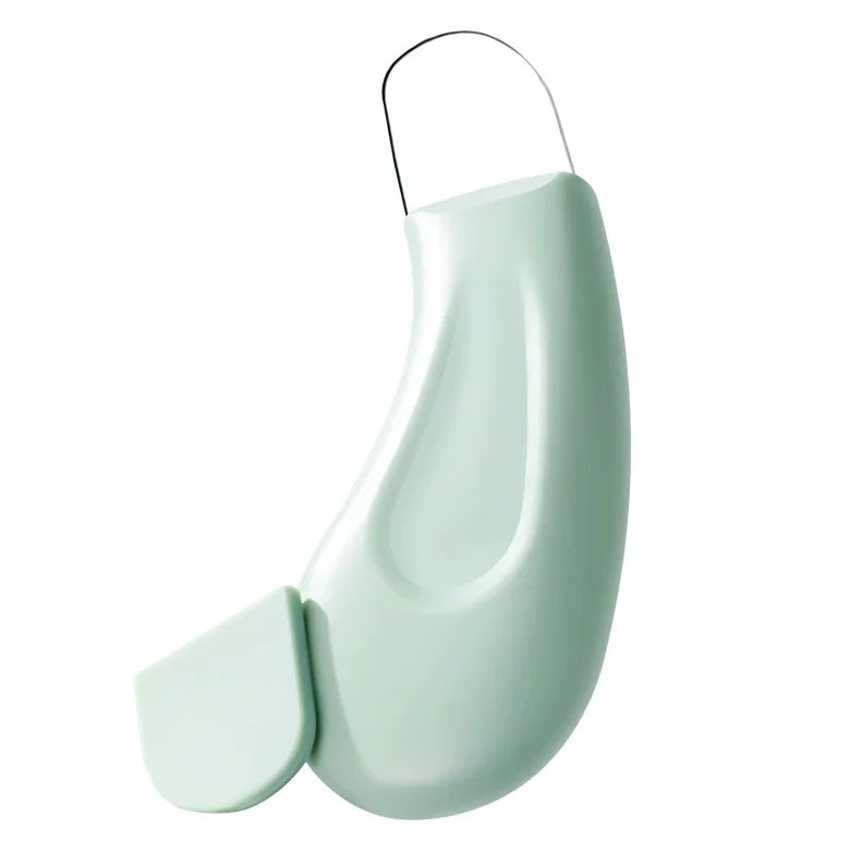 Silicone nose blackhead remover tool, mint-green with detachable cap, deep cleansing facial scraper