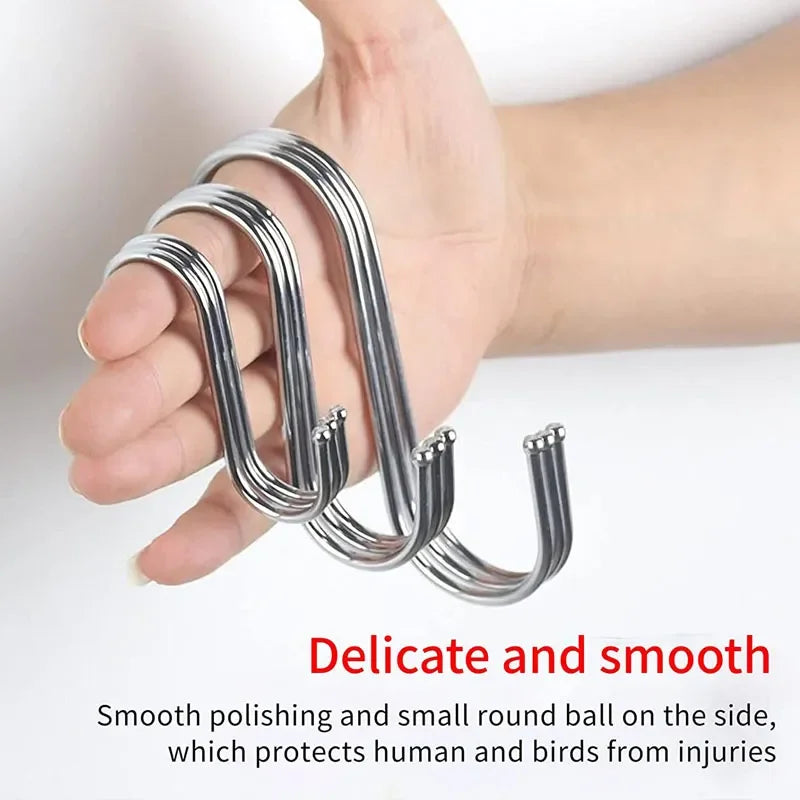 Stainless Steel S Hooks For Kitchen And Butcher Shop Use