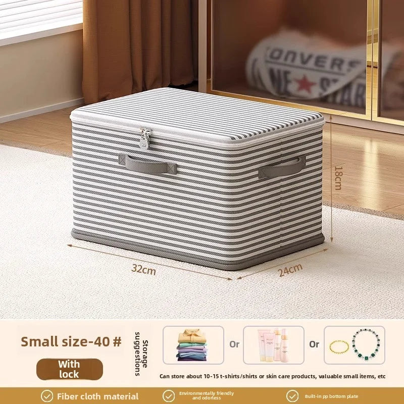Lockable Foldable Storage Box for Wardrobe Organization and Reuse by S And B Enterprise