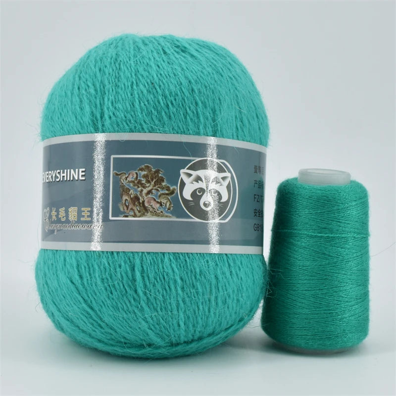 Mink Fur Yarn for Yarns for Knitting and Crochet 2-Ply Lace T Shirt Yarn for Hand Knitting Needlework 1 Skein 340 M 50+20g by S And B Enterprise