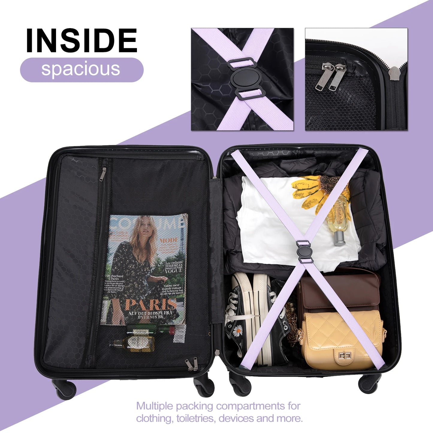 Travelhouse 3-Piece Hardside Luggage Set With TSA Lock