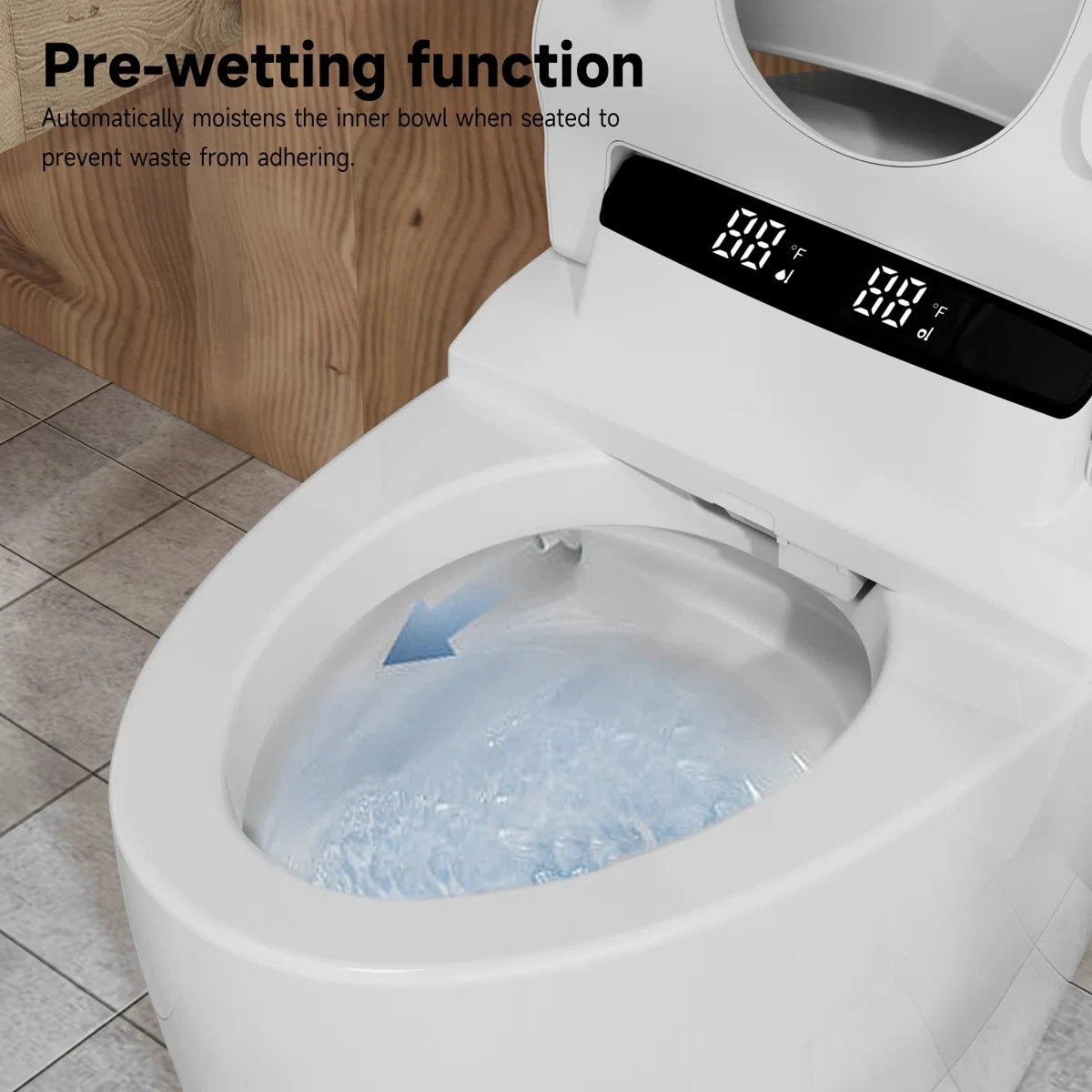Smart Toilet With Tankless Bidet Wash And Auto Open Lid Dual Flush by S And B Enterprise