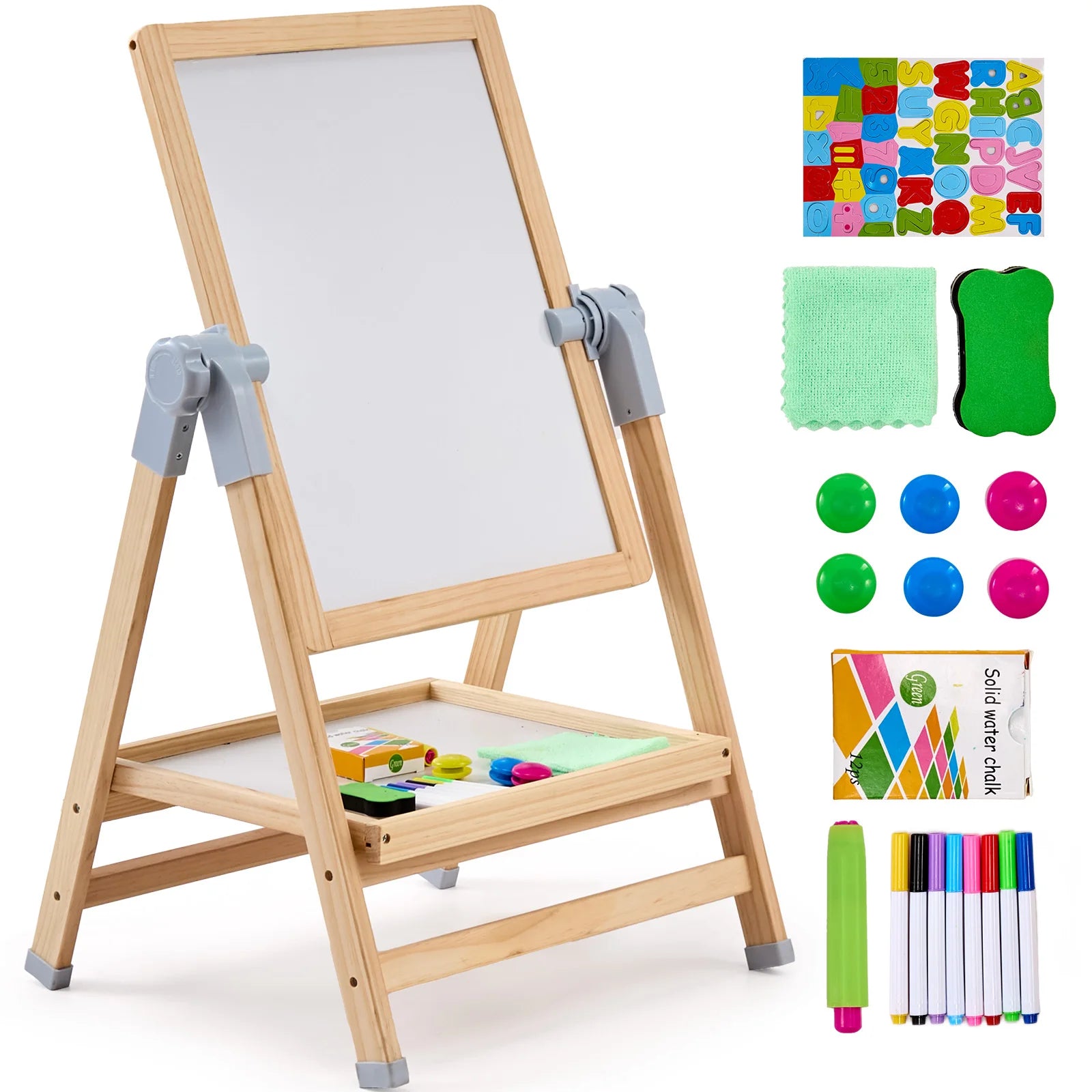 SucceBuy Standing Magnetic Drawing Board WordPad Art Easel with Painting Accessories Children Educational Toys for Kids Boy Girl by S And B Enterprise