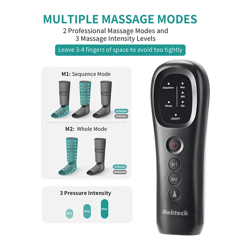 Nekteck Leg Massager Air Compression Calf Wraps For Circulation