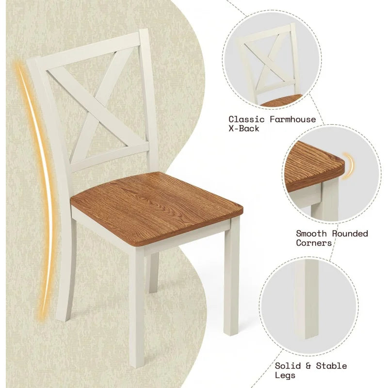 2026：6-Piece Farmhouse , 59 Wooden Table with 4 Chairs &, Kitchen & Dining Room Set 6, Space- by S And B Enterprise