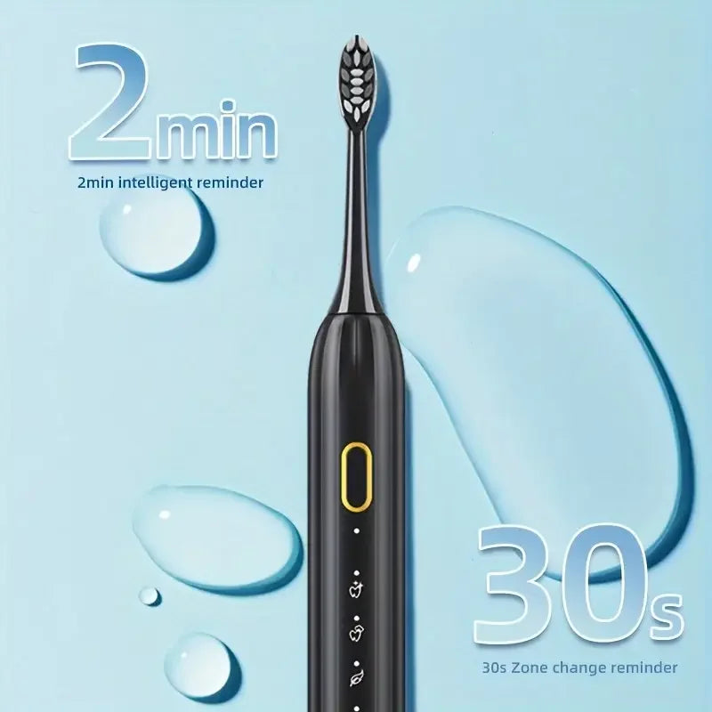 Electric Rotary Toothbrush With Timer Waterproof Rechargeable