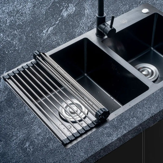 Stainless Steel Expandable Dish Drying Rack for Kitchen Counter