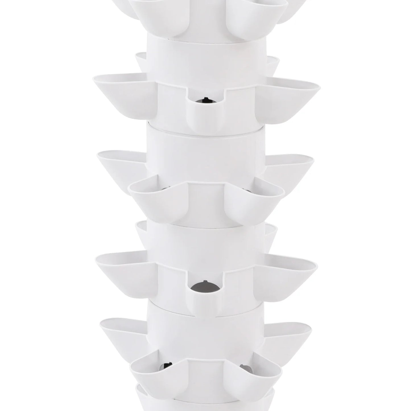 7-Tier Hydroponic Tower With 35 Holes For Indoor Gardening