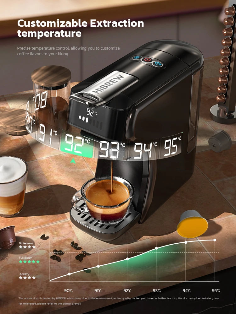 HiBREW 6in1 Capsule Coffee Machine H1B Nespresso Dolce Gusto Compatible