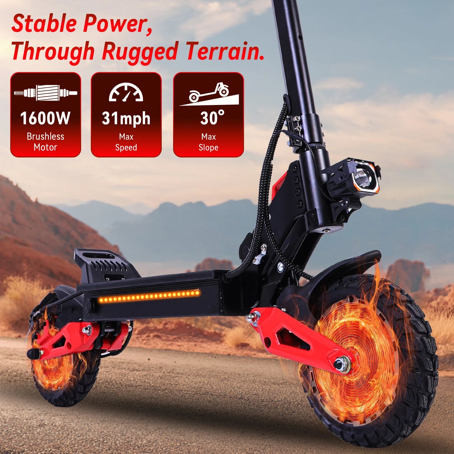 OBARTER J15 Electric Scooter 1600W Off Road 27-30 Mile Range by S And B Enterprise