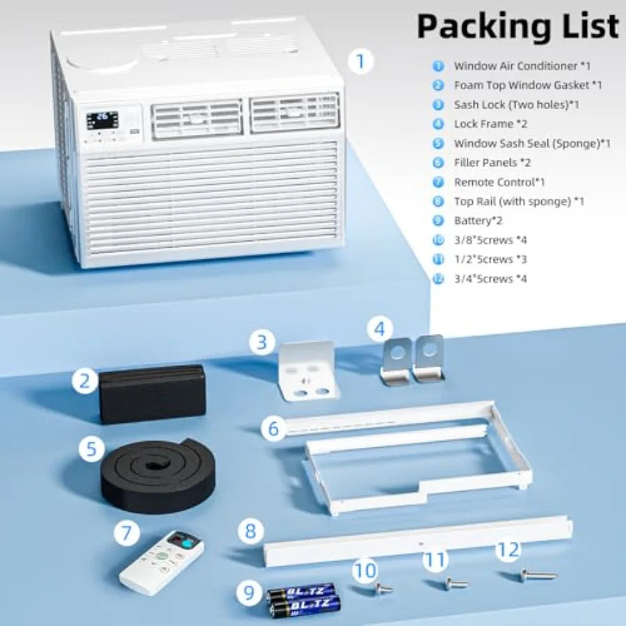 Window Air Conditioner 8000 BTU With Remote Energy Saving Mode by S And B Enterprise