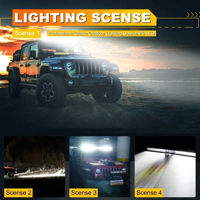Auxbeam 5D Pro LED Work Light 450W 55000lm Spot Flood