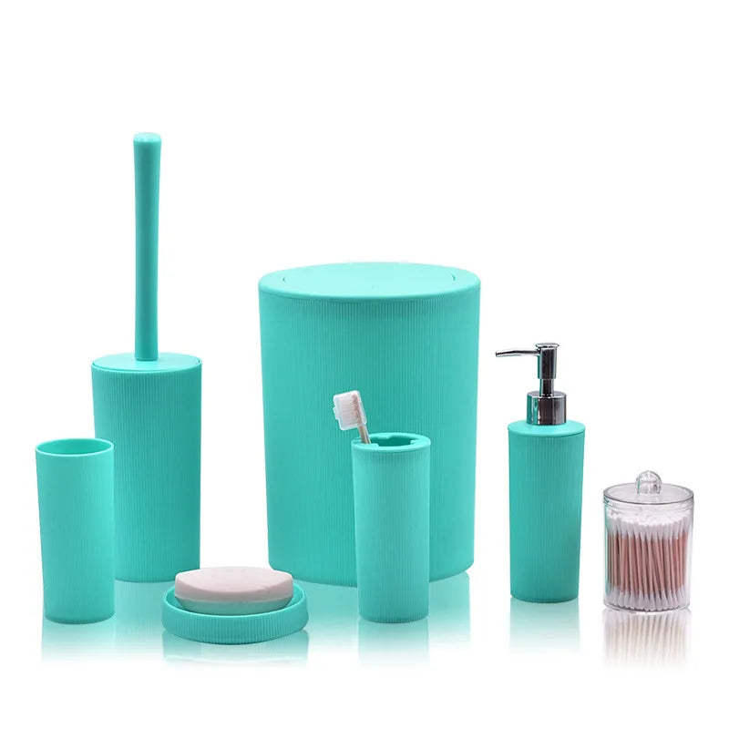 Modern Plastic Bathroom Accessories Set With Soap Dish And Toothbrush Holder by S And B Enterprise