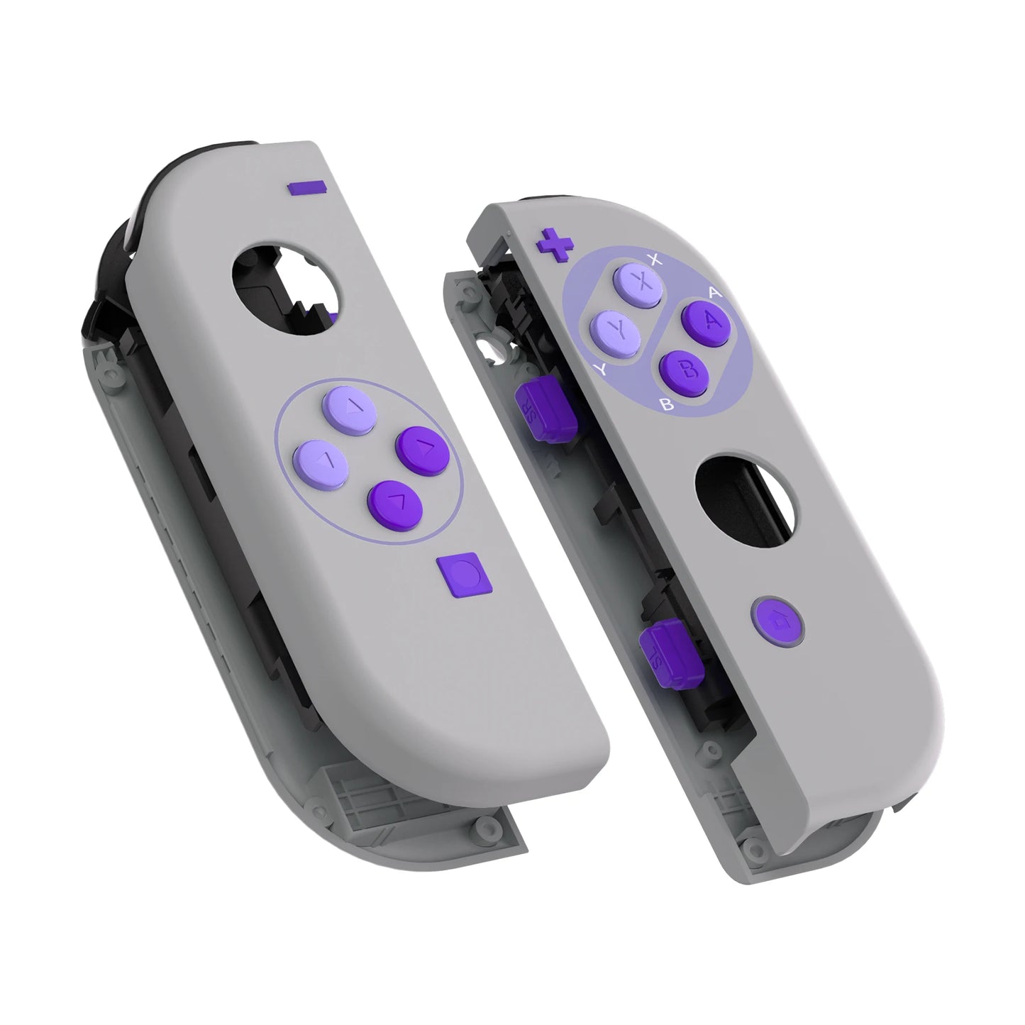 eXtremeRate Custom Patterned Controller Housing Shell Case with Full Set Buttons for NS Switch JoyCon & OLED Joycon - Wood Grain by S And B Enterprise