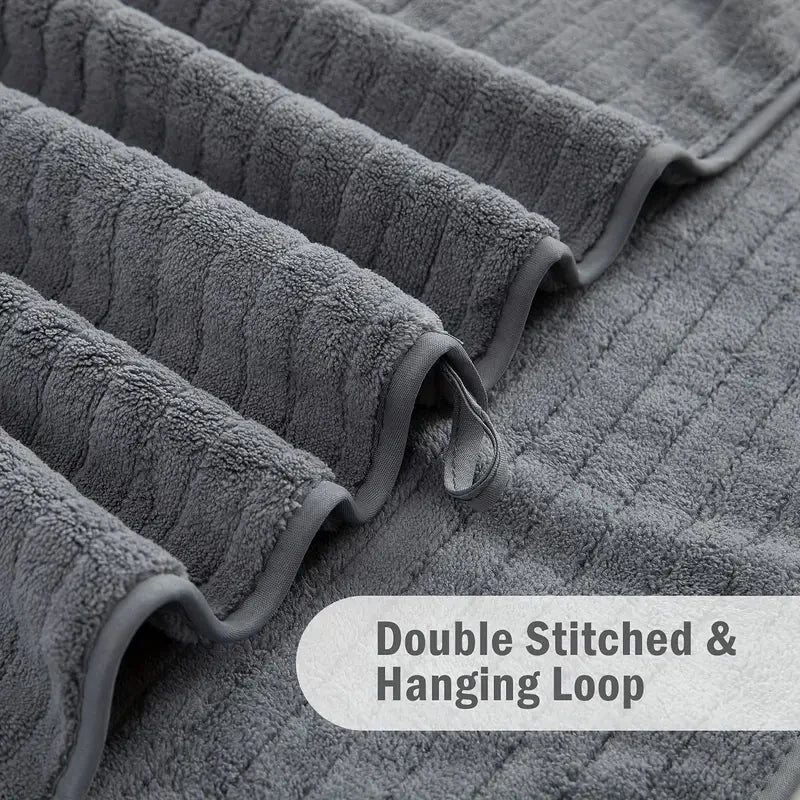 Bath Towel Set 8 Piece Absorbent Quick Dry Towels Daily by S And B Enterprise