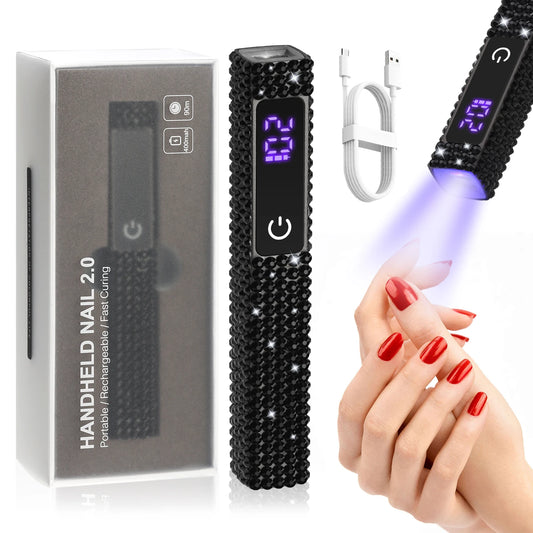 SAYSALLY Mini UV LED Nail Lamp With Diamonds Portable Dryer