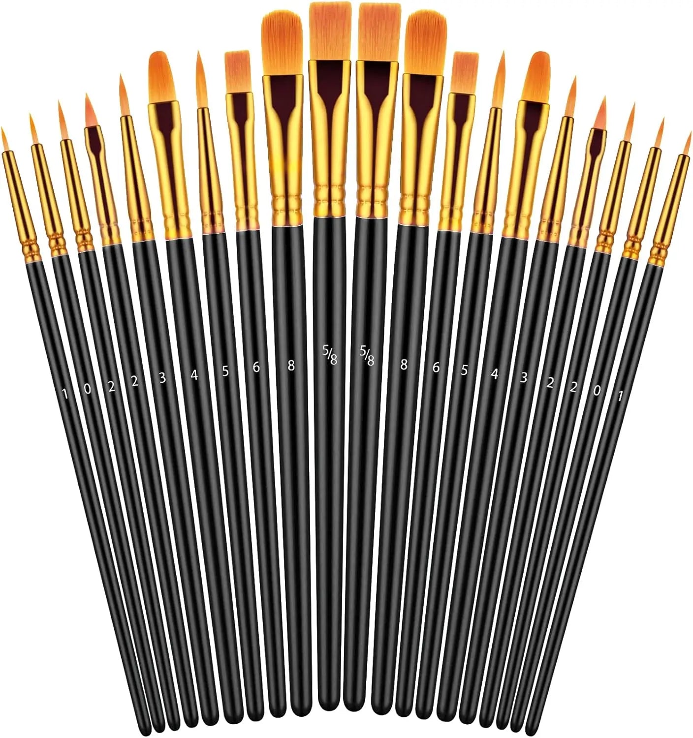 Oil Watercolor Acrylic Paint Brushes Set 2 Pack Professional Art