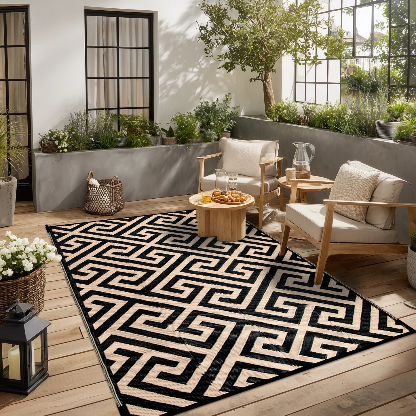 Outdoor Reversible Waterproof Rug For Patio Deck Balcony And RV by S And B Enterprise