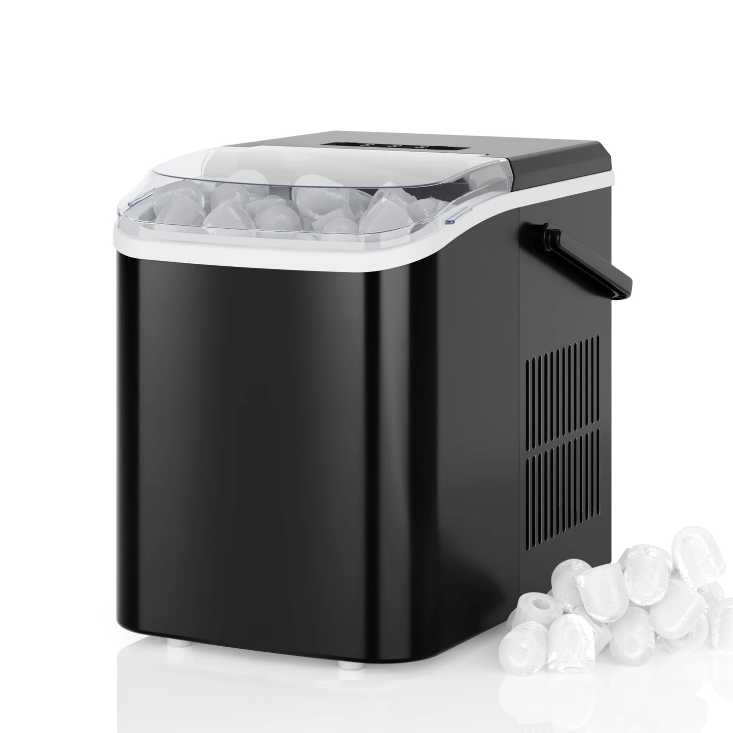 JHK Portable Kitchen Ice Machine Countertop Ice Maker with Handle 9 Bullet Ice Cubes Ready in 6 Mins Self-Cleaning Quiet Compact Ice Maker for Home Camping by S And B Enterprise