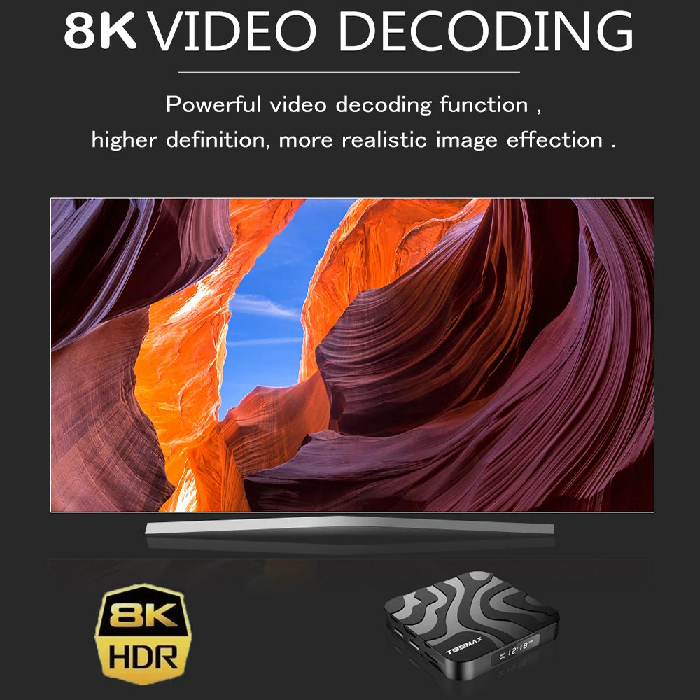 TV Box T95 Max Smart Android 14 H618 Ram 8GB Rom 64GB 128GB Set Top Box Dual Wifi 2.4G&5G 6K HDR10 BT AV1 Media Player Fast Box by S And B Enterprise