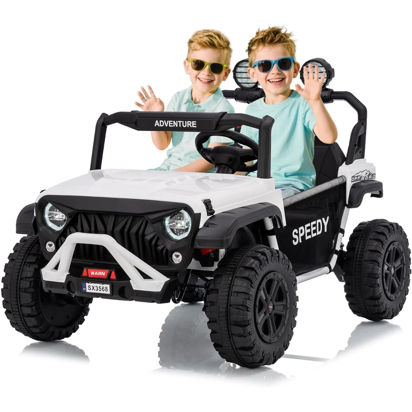 HiMISSE 24V Ride On UTV For Kids 2Seater Remote Control