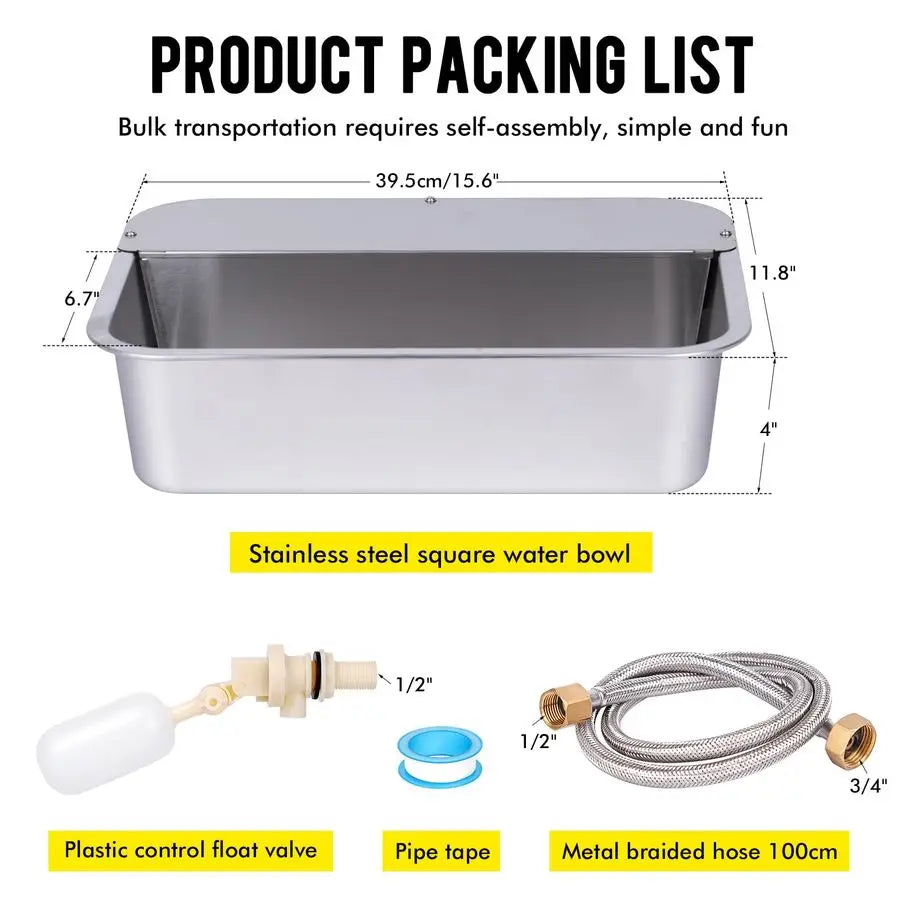 Outdoor Dog Water Dispenser Auto Fill Stainless Waterer