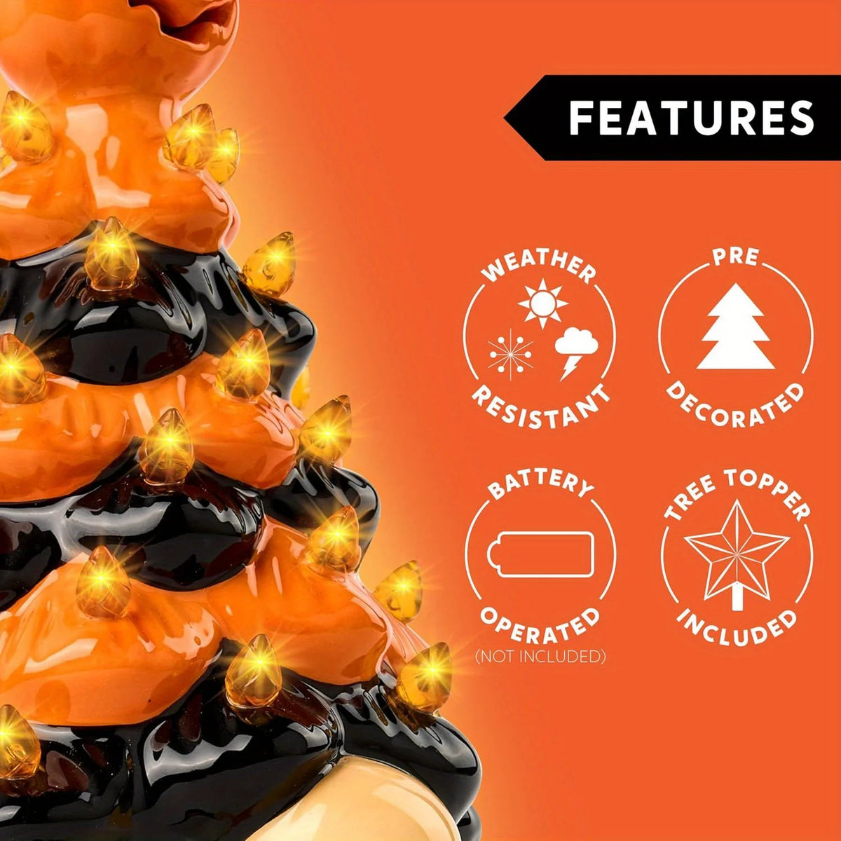 Halloween Pumpkin Gnome Ceramic LED Tabletop Decor For Autumn Parties