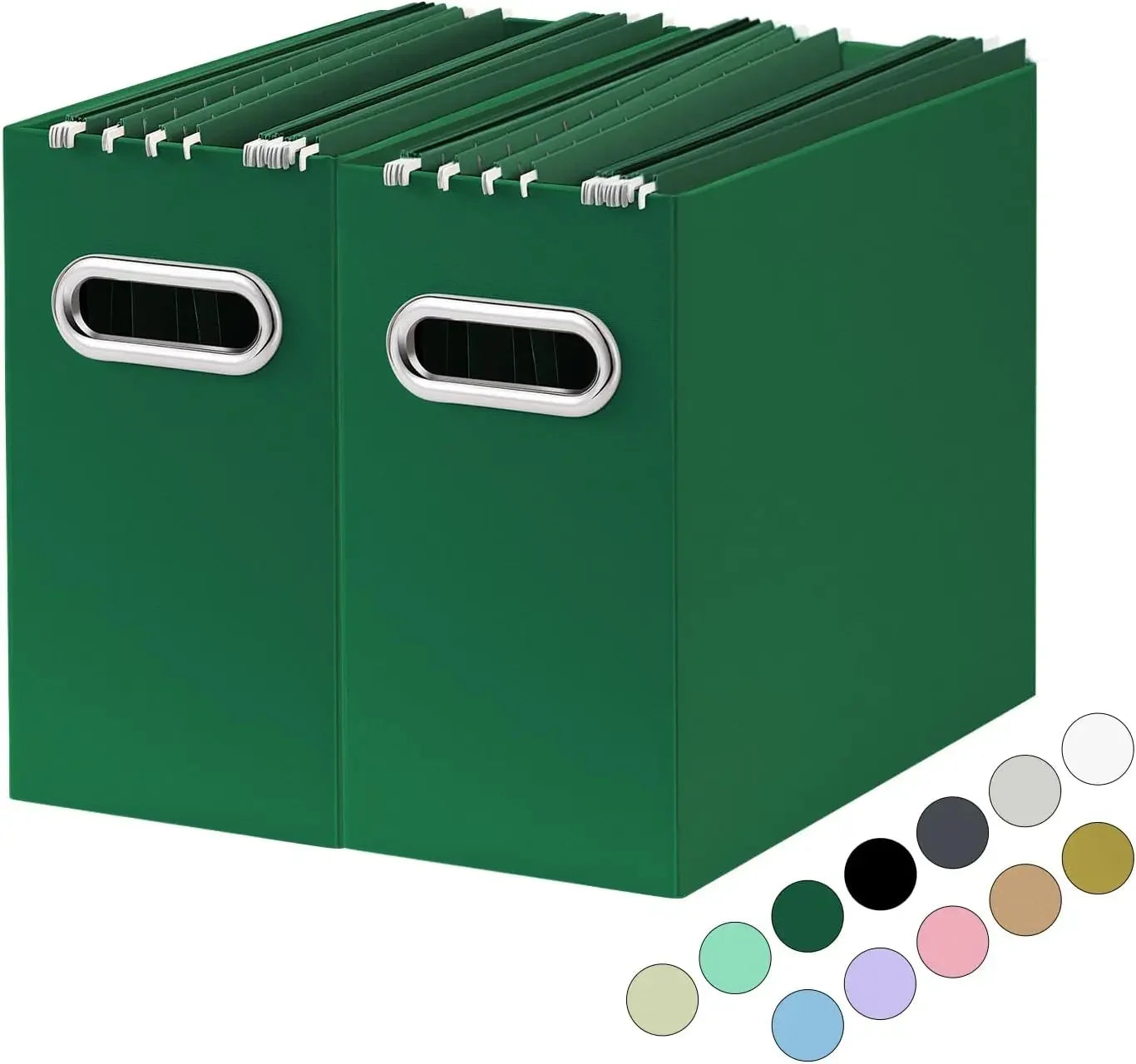 Collapsible File Organizer Box With Portable Handle For Office