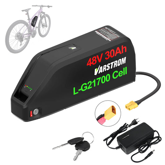 US Direct Hailong Battery Pack 48V 40A BMS Downtube 21700