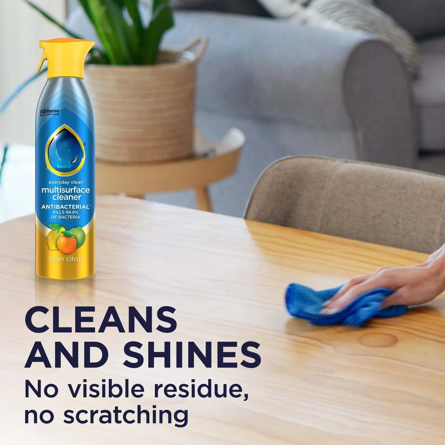Everyday Cleaner Multi Surface Antibacterial Cleaner, Aerosol, Fresh Citrus, 9.7 oz by S And B Enterprise