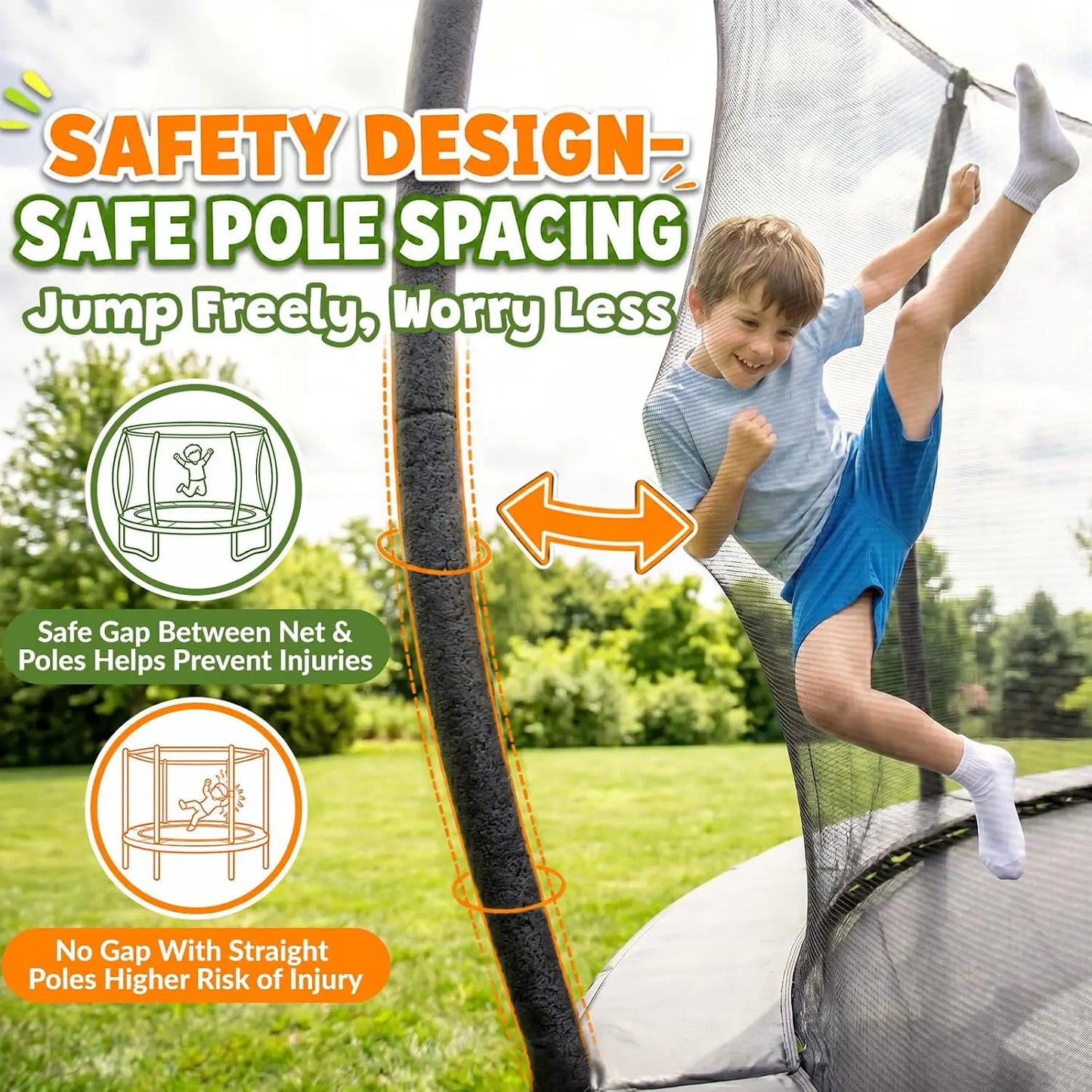 Outdoor Recreational Trampoline With Safety Enclosure And Rust Resistant by S And B Enterprise
