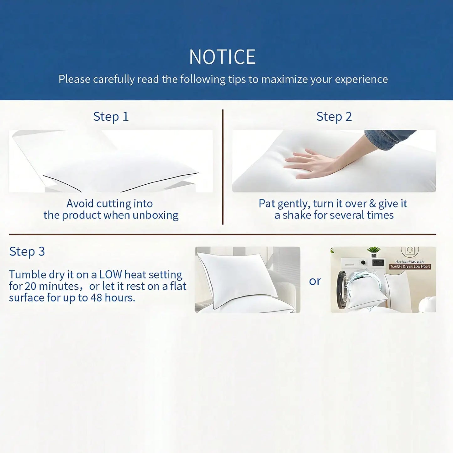 Deluxe Hotel Quality Pillows With Neck Support Hypoallergenic by S And B Enterprise