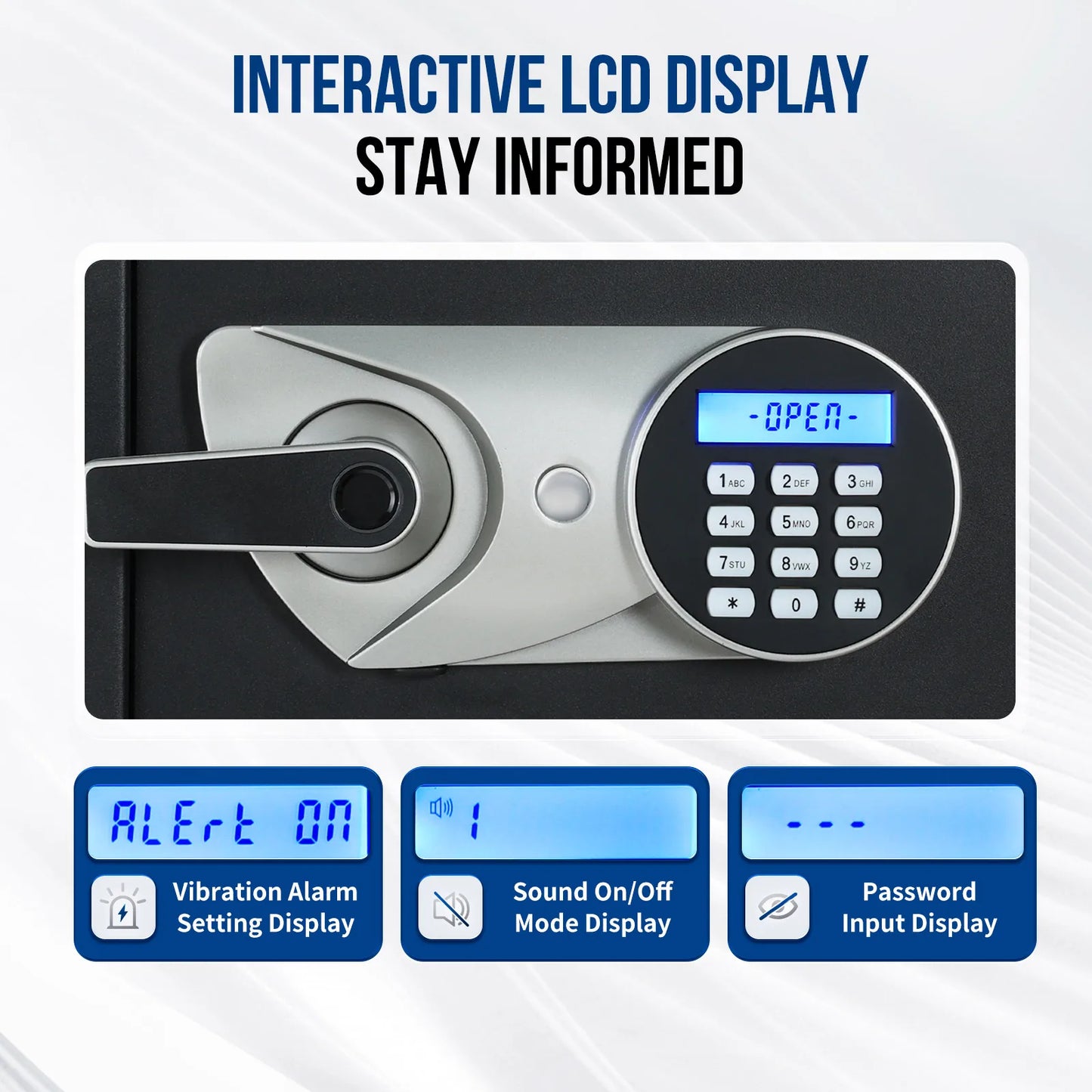 Blacksmith Hidden Design Fireproof Biometric Safe Box With Keypad