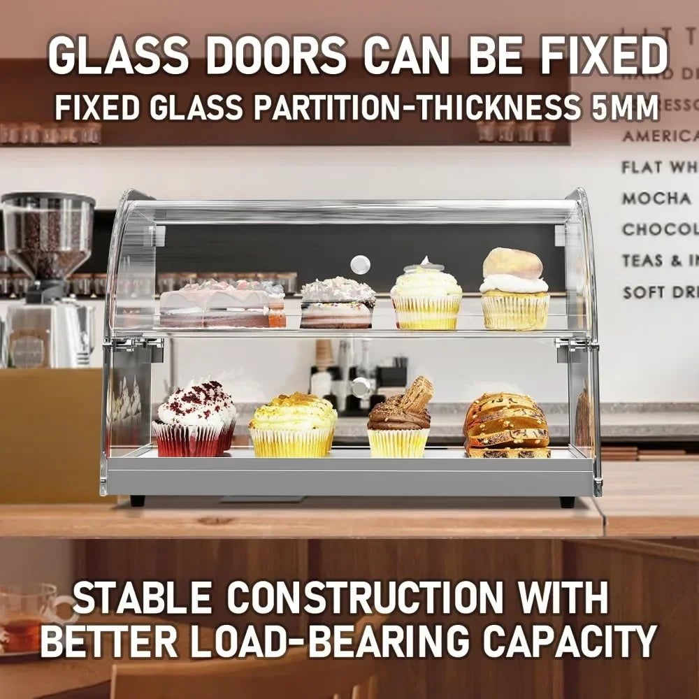 Pastry Display Case Countertop Tempered Glass Bakery Showcase