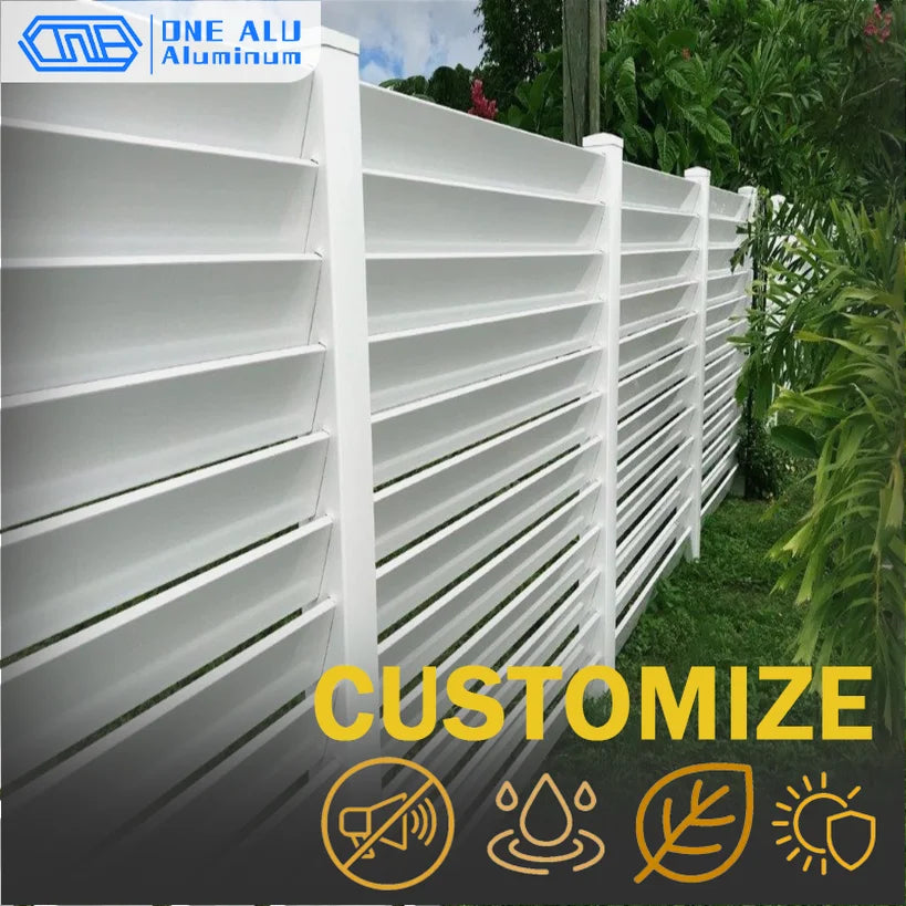 Outdoor Aluminum Louver Fence Panels Modern Privacy Security Fence by S And B Enterprise