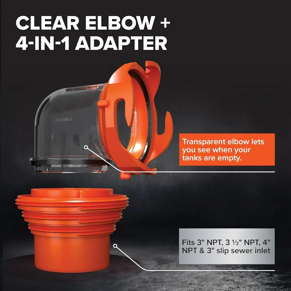 Camco RhinoFLEX RV Sewer Hose Kit With Clear Elbow by S And B Enterprise