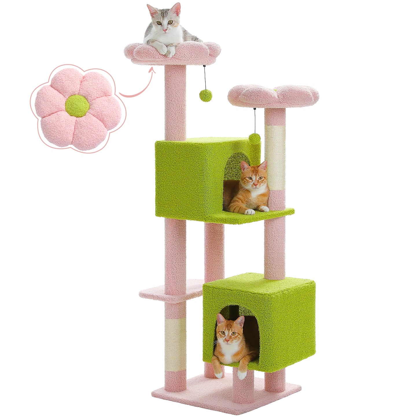 PAWZ Road Cactus Cat Tree Indoor Cat Tower Scratching Posts