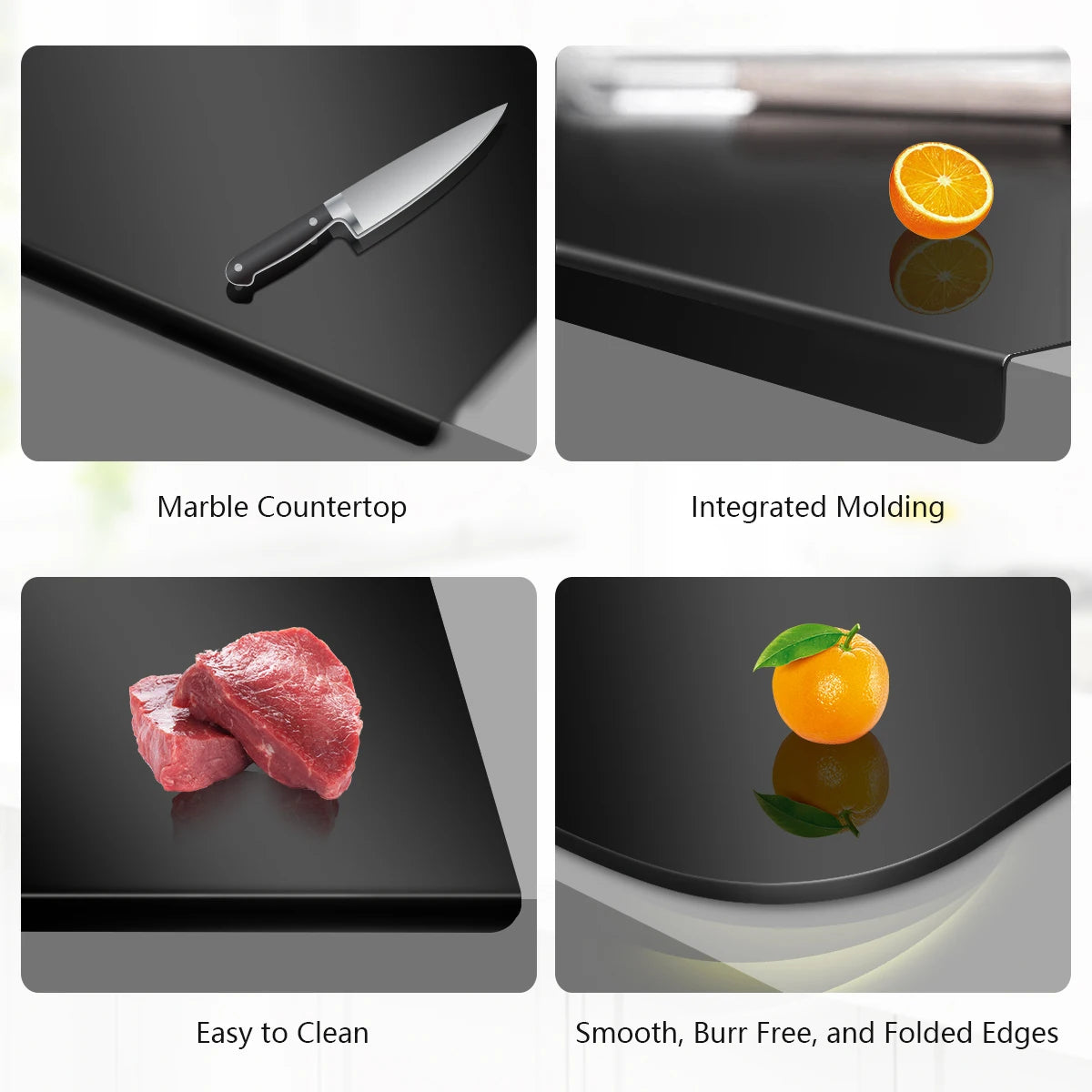 Acrylic Cutting Board With Lip Anti Slip Countertop Protector