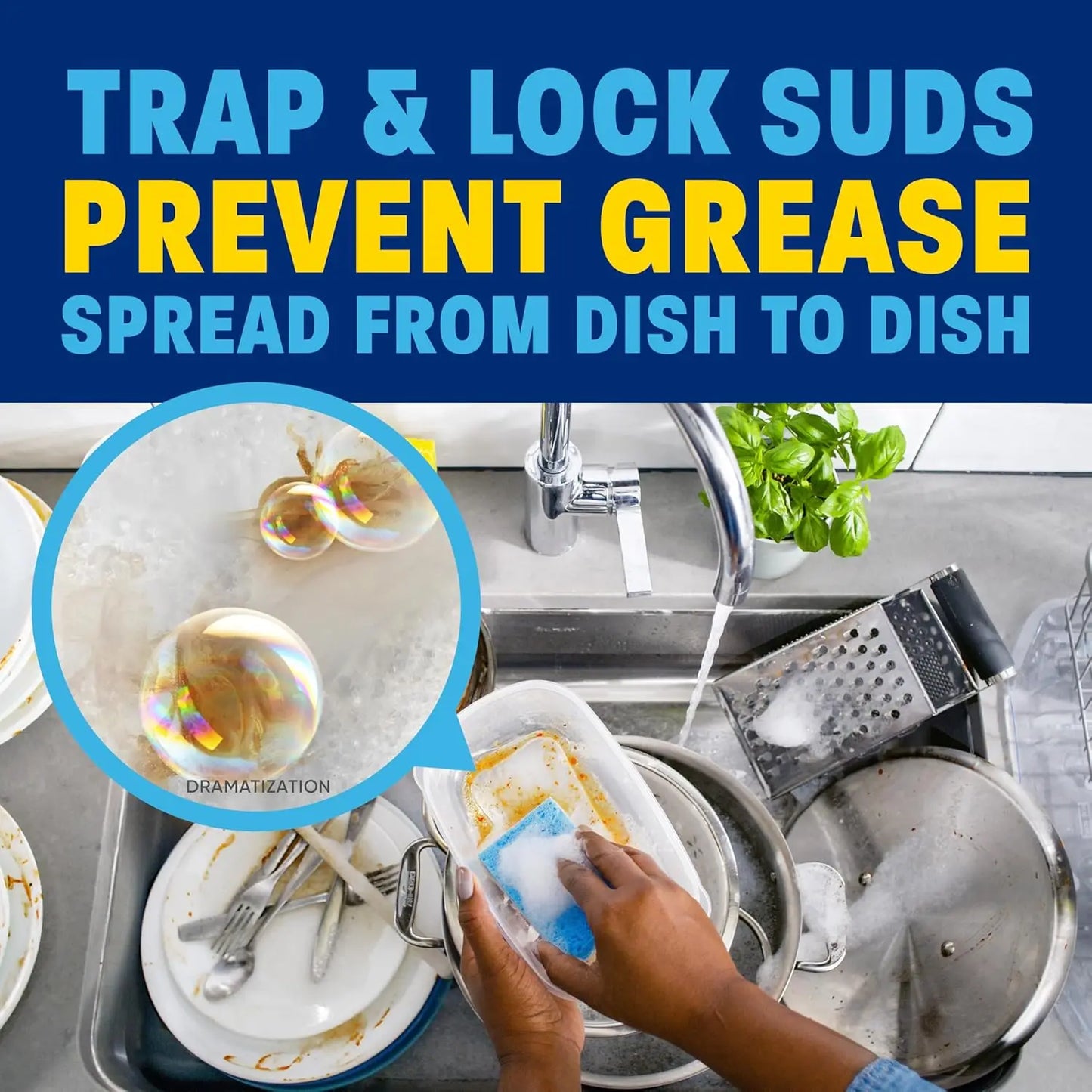 Powerful Liquid Dish Soap For Tough Grease And Lasting Suds