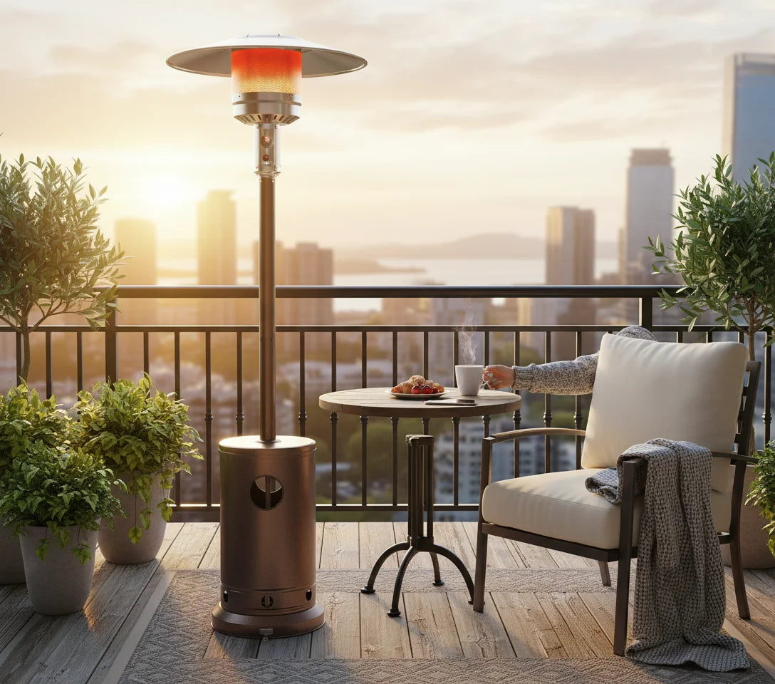 48,000 BTU Propane Patio Heater With Stainless Steel Burner Tower