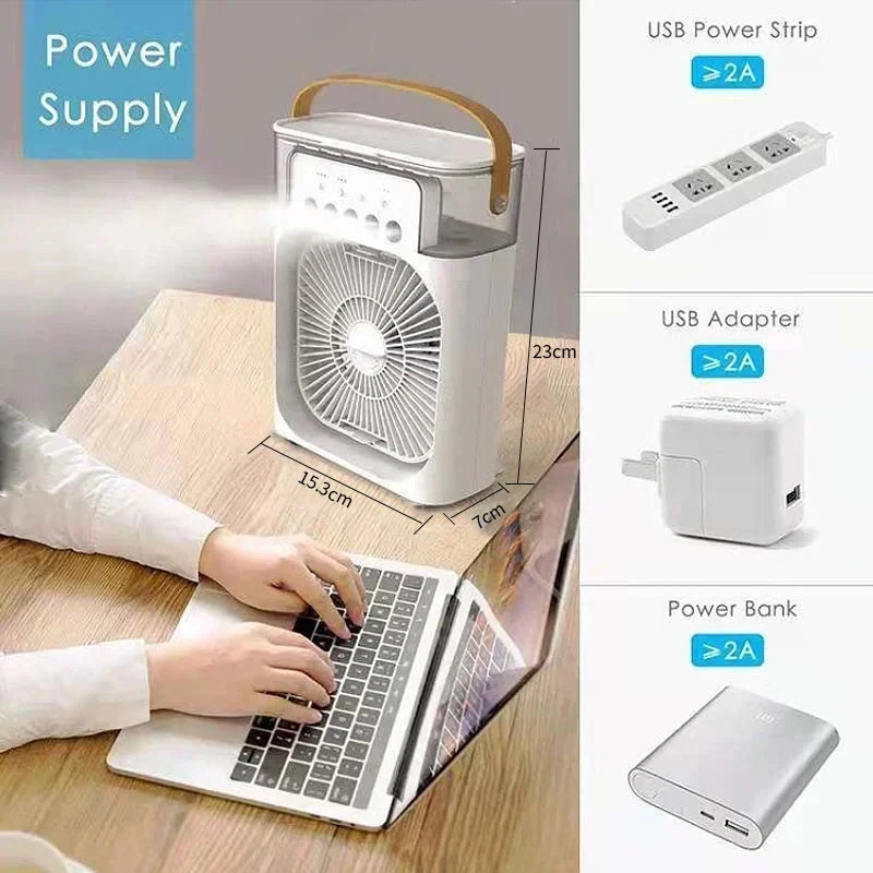 Kualool 3-In-1 Air Cooler Humidifier Portable Night Light by S And B Enterprise