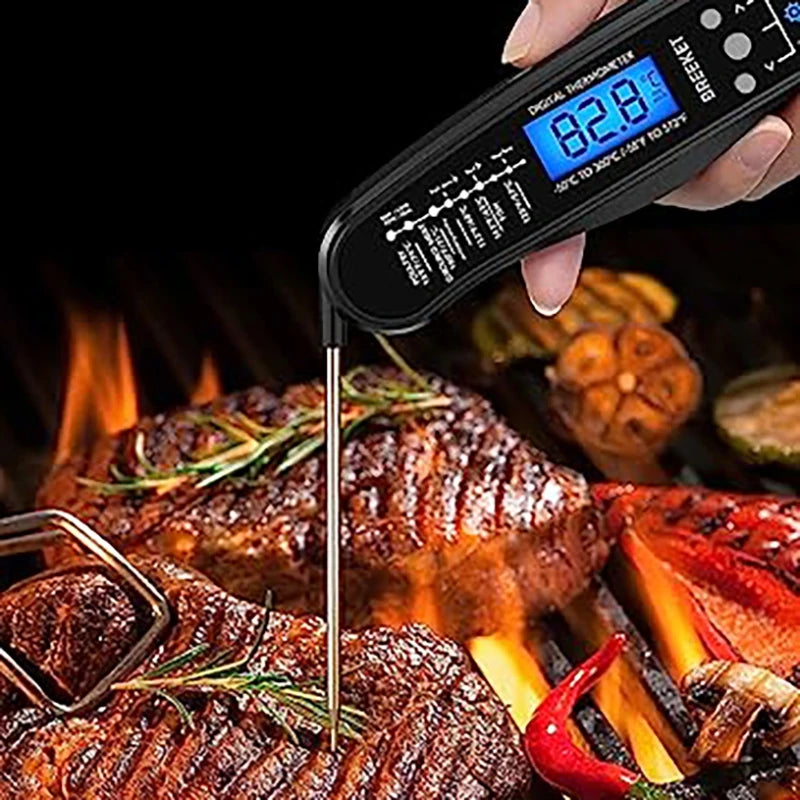 BBQ Meat Thermometer by S And B Enterprise with dual probes and digital display