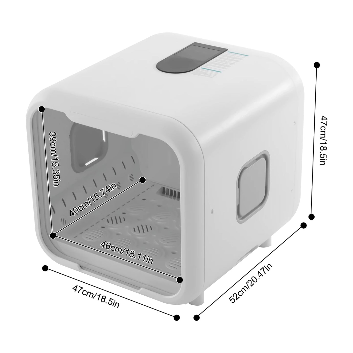 800W Pet Dryer Box Grooming Hair Dryer Sanitizing 2-3 Cats