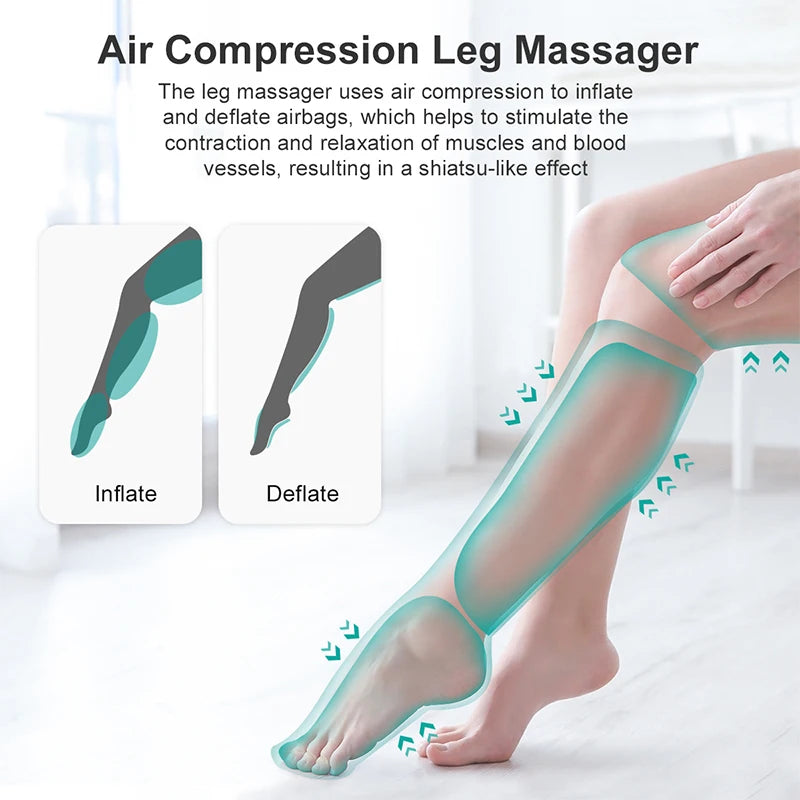 Nekteck Foot Air Pressure Leg Massager Calf Thigh Circulation