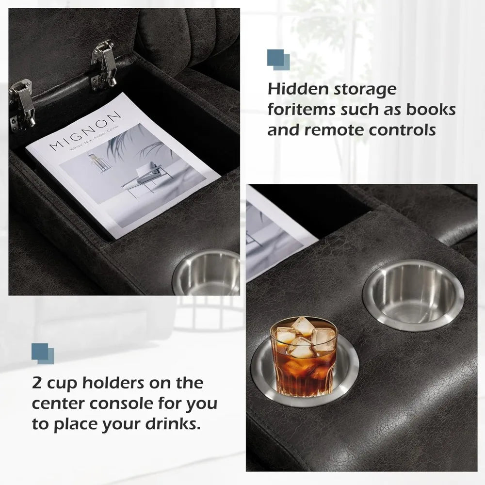 Power Reclining Loveseat With Zero Gravity And USB C Ports