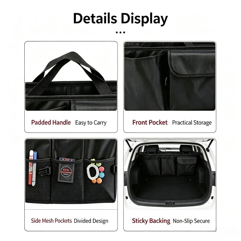 Big Capacity Car Storage Box Car Trunk Organizer Eco-Friendly Super Durable Collapsible Cargo Storage Tool Auto Trucks Trunk Box